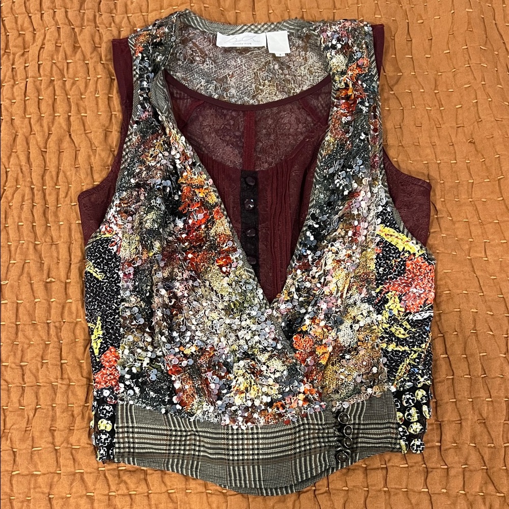 Multicolor Sequin Women's Top